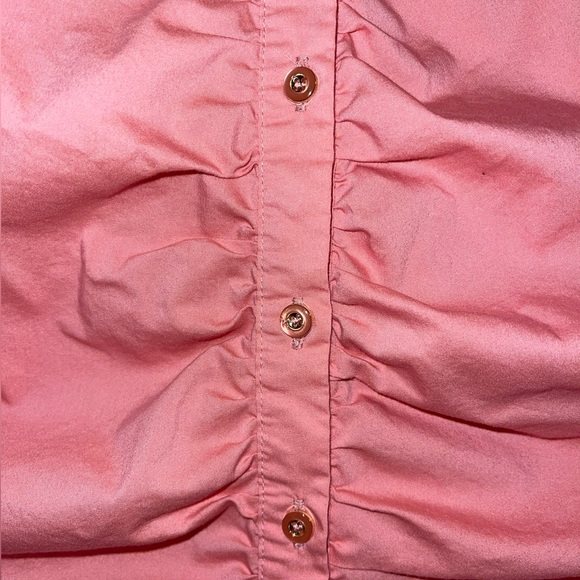 7th Avenue New York & Company Salmon Contoured Button Down Blouse Medium - Picture 4 of 11